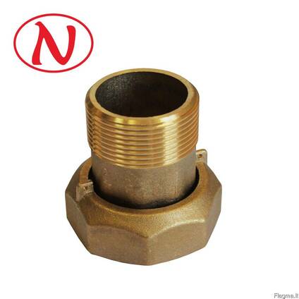 Brass water meter coupling set - 1/2" /С