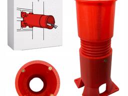 Электромонтажная коробка для фасада 200 мм, регулируемая, для утеп фасада Коробка установо