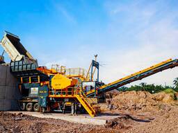 Мобильная первичная щековая дробилка - mjk-110