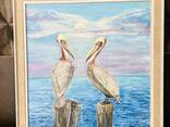Oil painting Pelikans 47x47 - фото 1