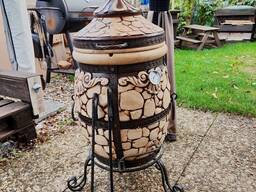 Tandoor 65L akmens krosnis | Grilio krosnis pagaminta iš ugniai atsparaus molio